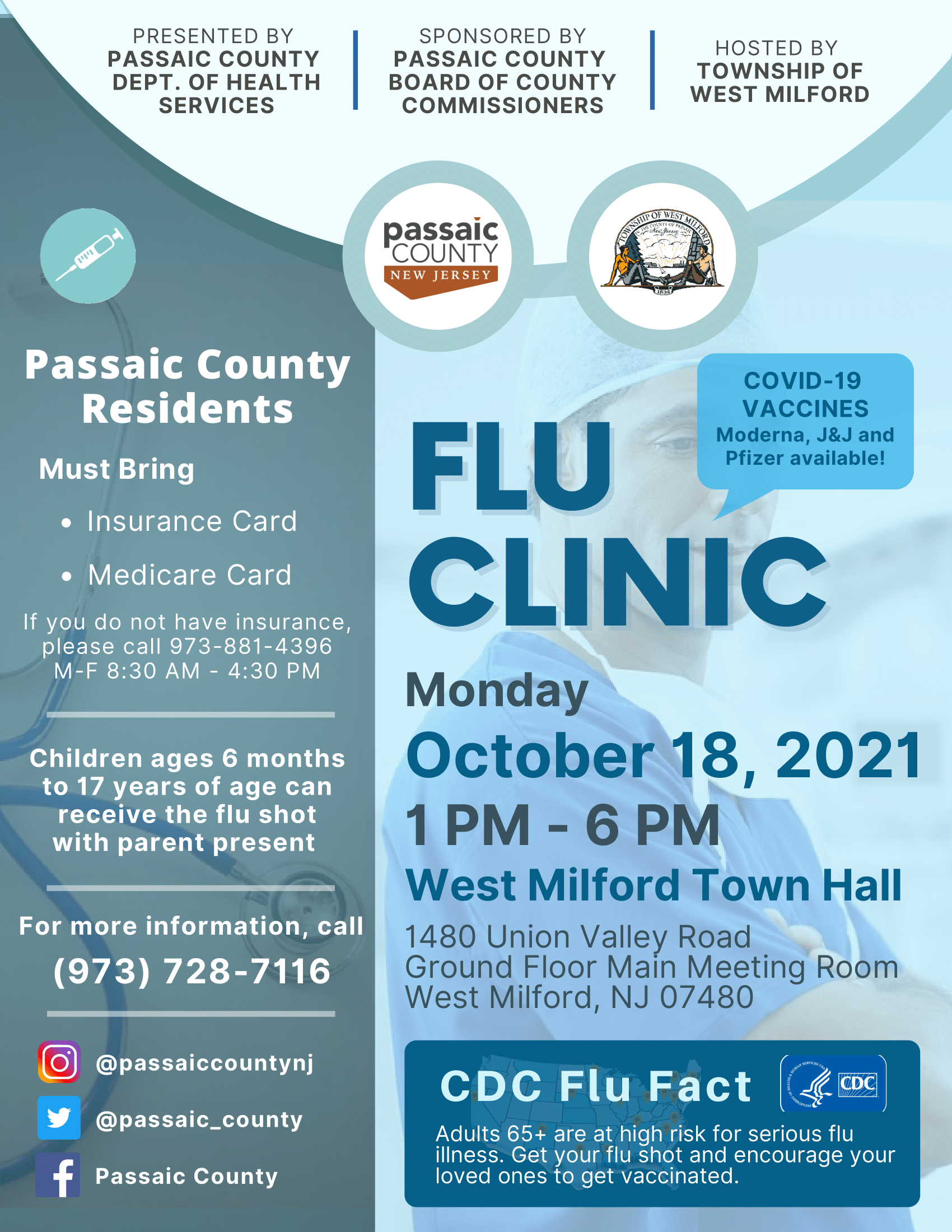 Flu Clinic October 18, 2021