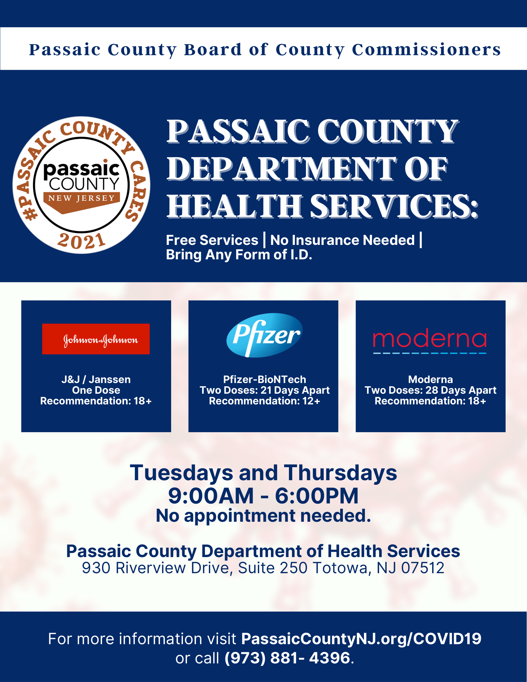 Passaic County COVID-19 Vaccinations