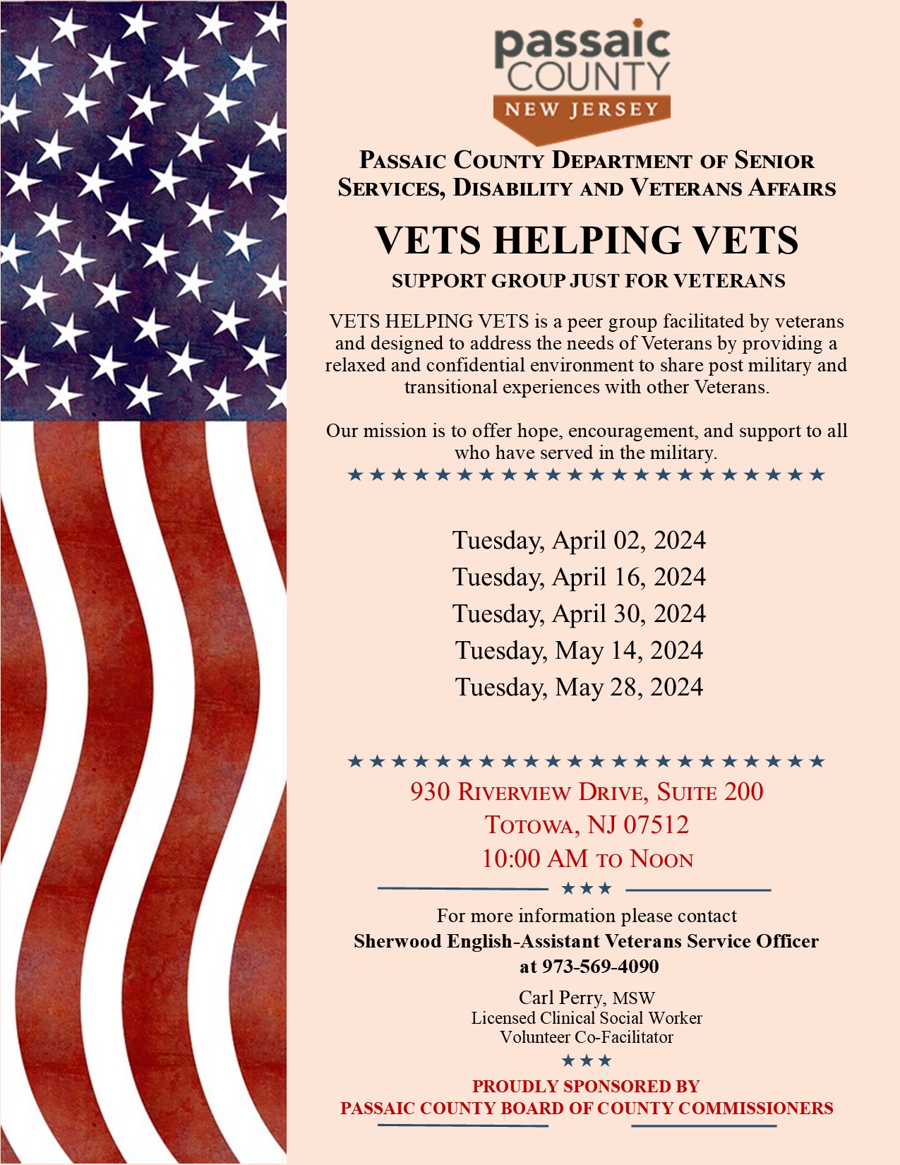 Vets Helping Vets Support Group Flyer