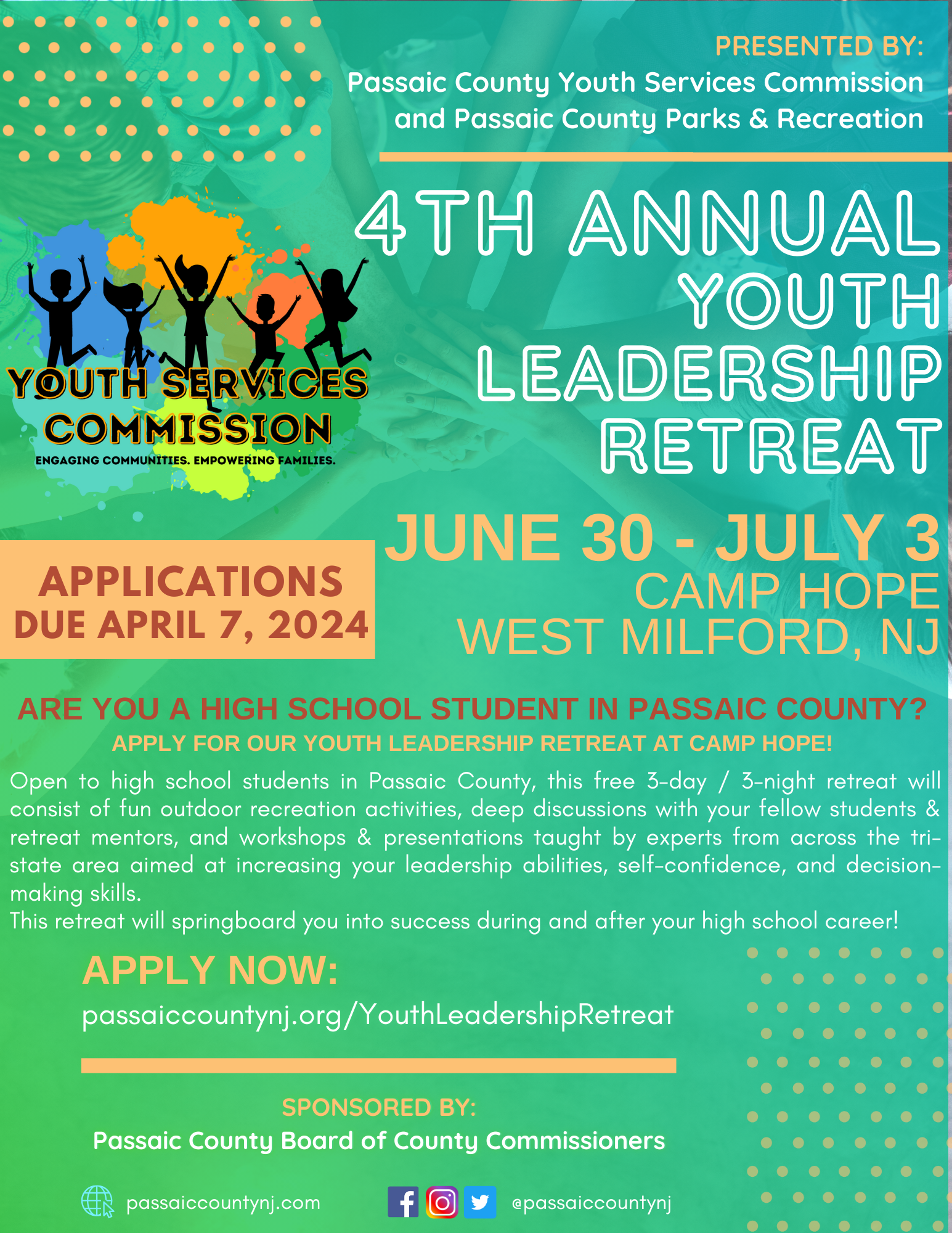 Youth Leadership Retreat 2024 flyer