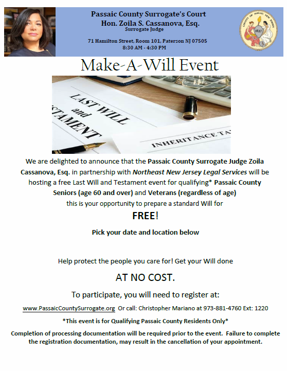 Make a Will Event flyer