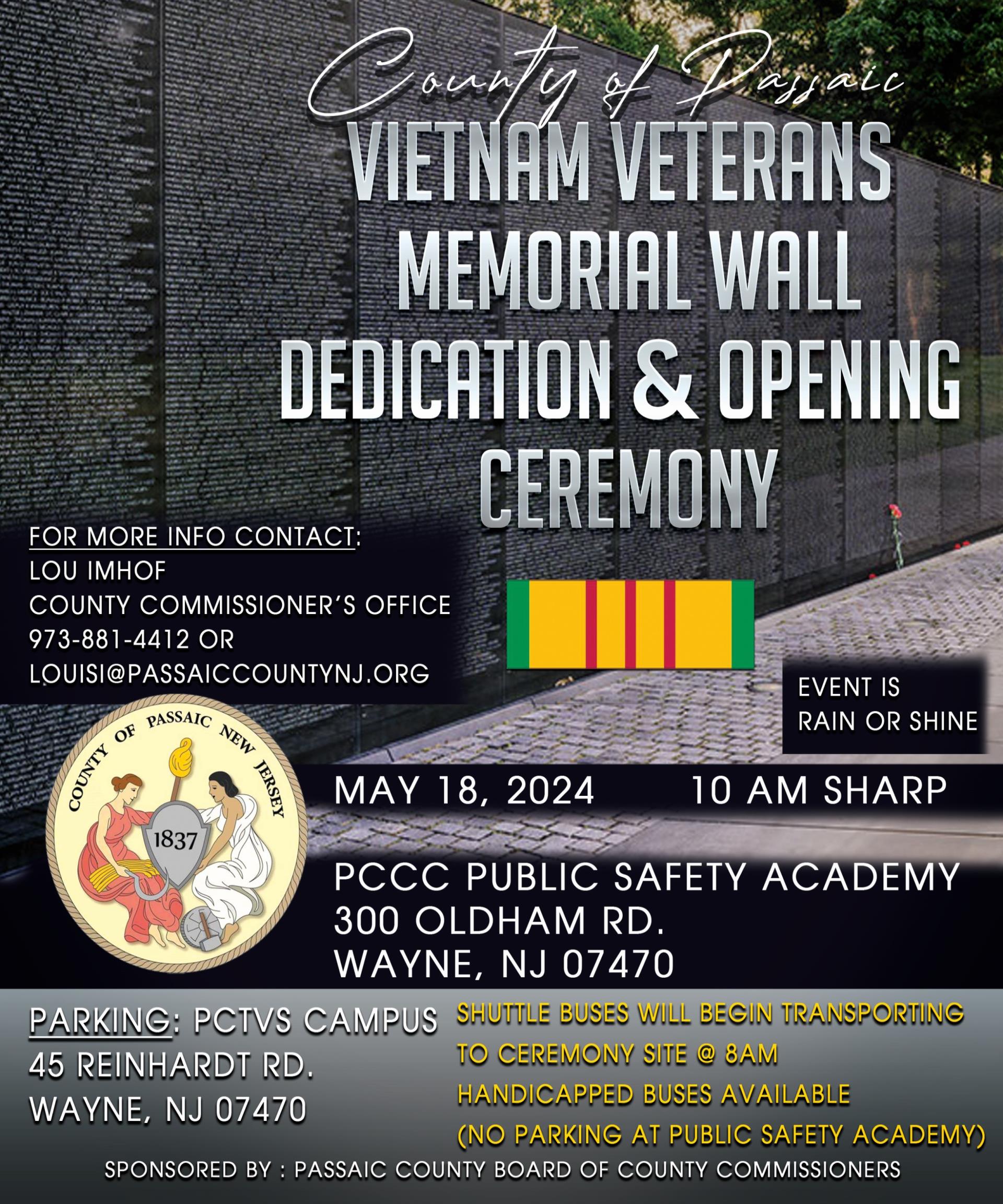 Vietnam Veterans Memorial Wall Dedication