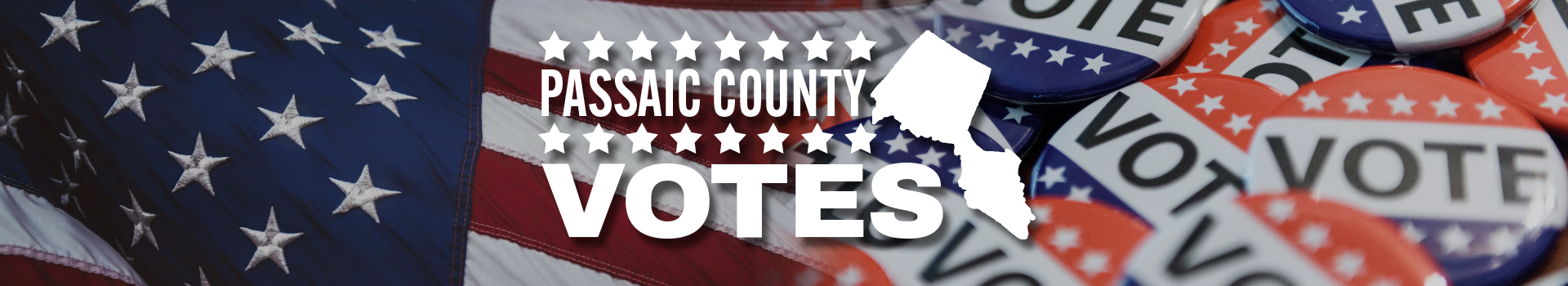 Passaic County Votes Banner Flag-Buttons