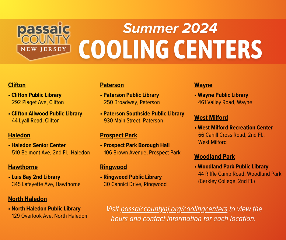 Summer 2024 Cooling Centers