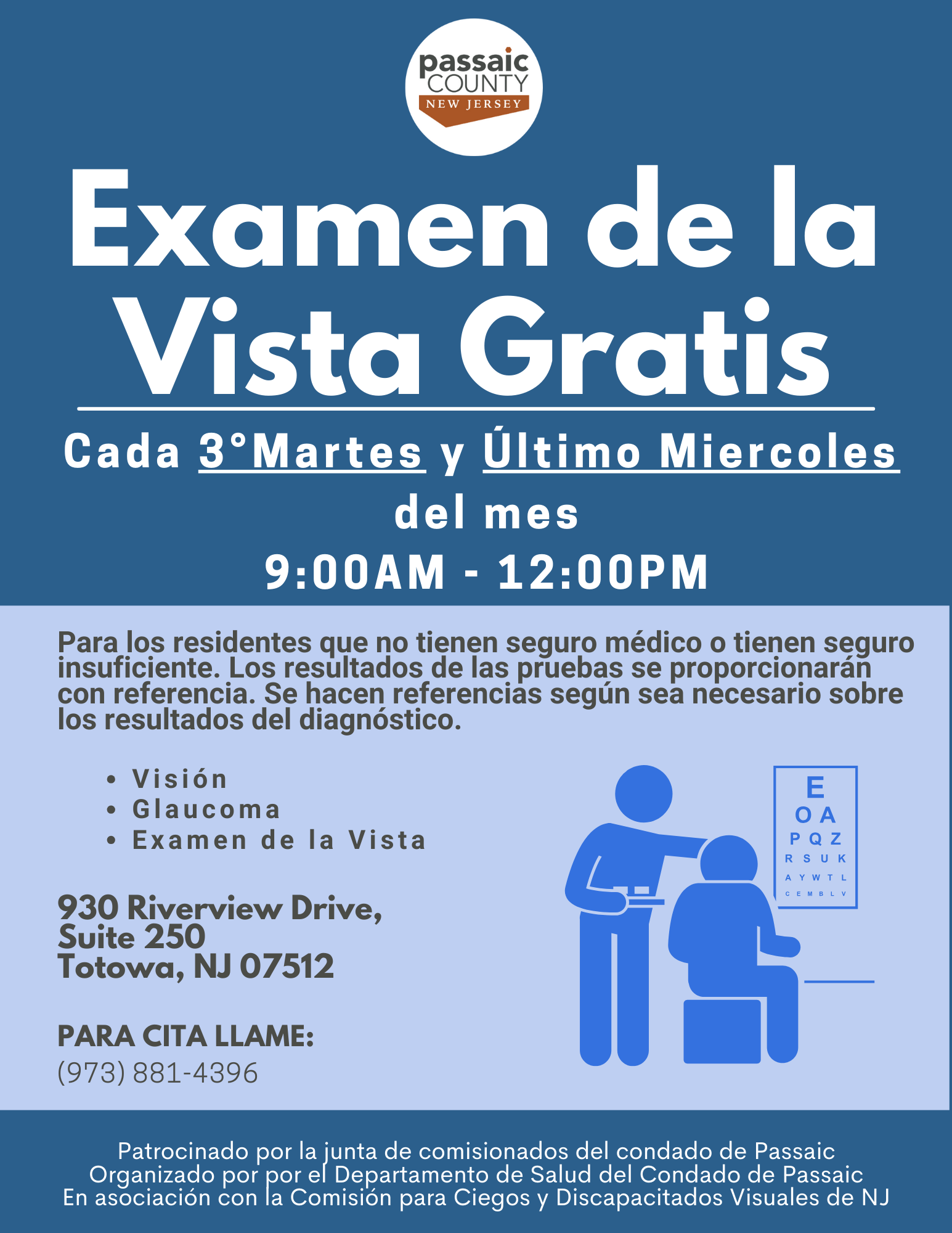 Free Eye Screenings, Spanish