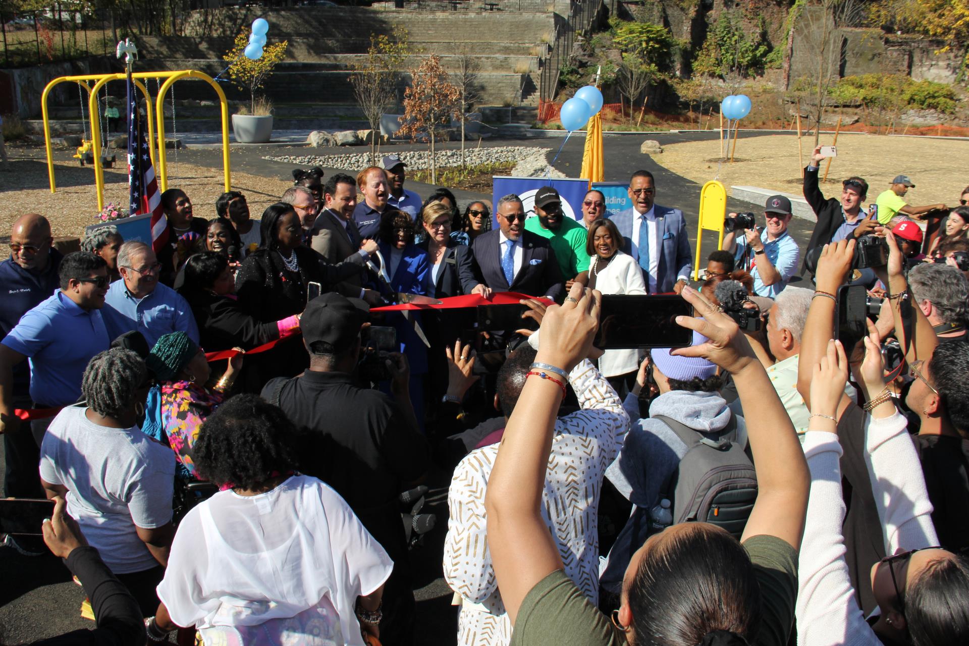 Ribbon Cutting Jeanette Thompson Park Paterson