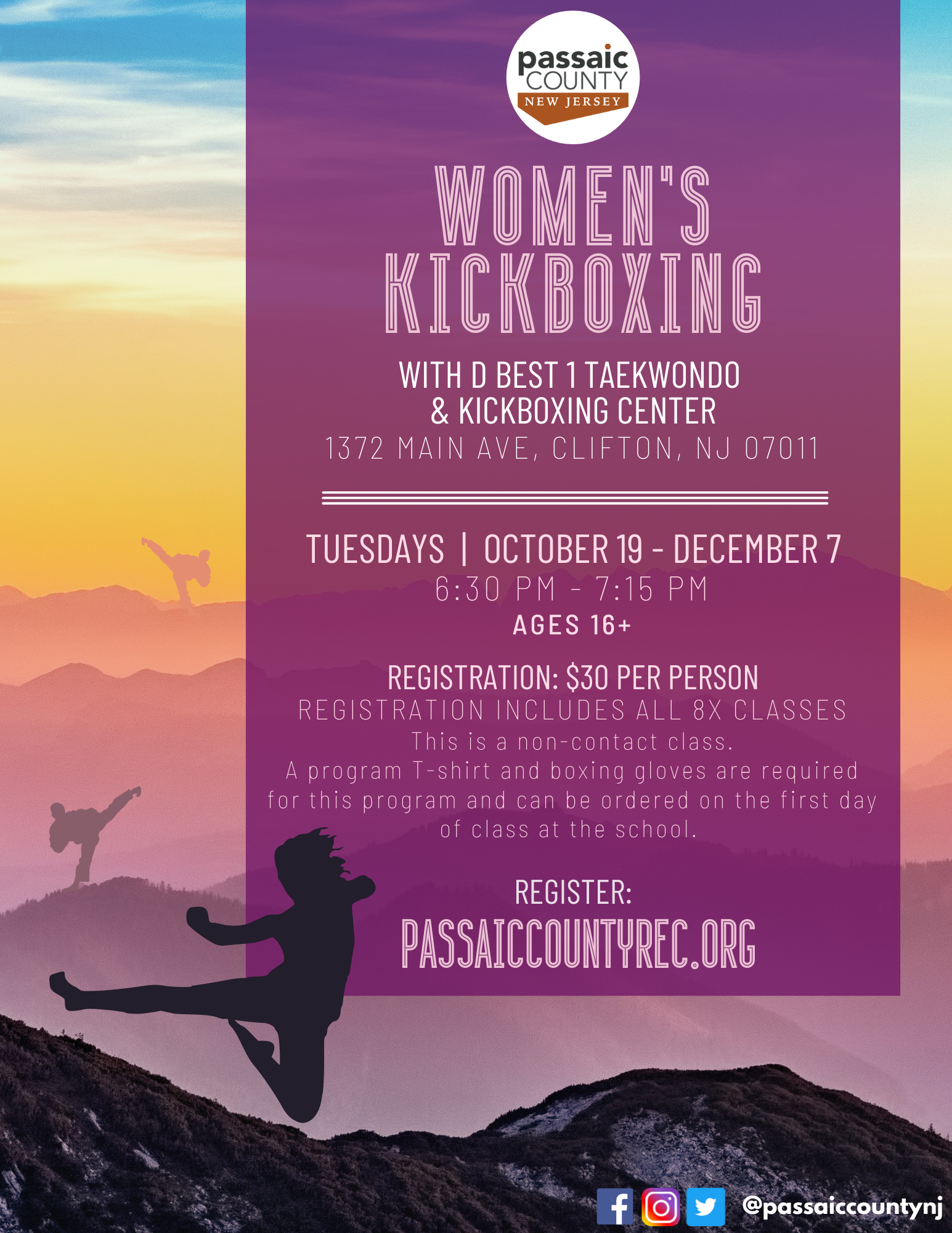 Women's Kickboxing flyer